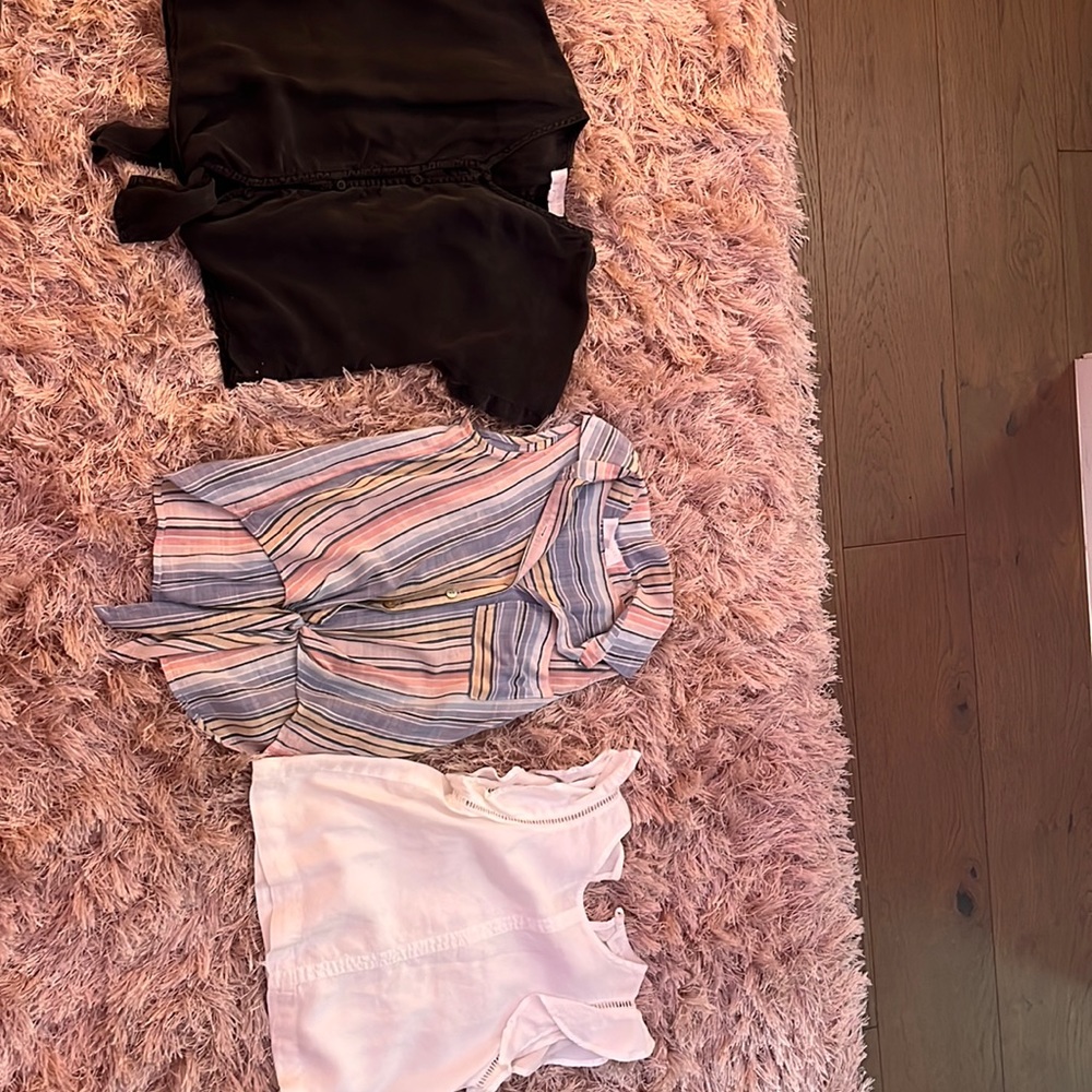 Three-piece Bella dahl tops. All like new. Size 10.